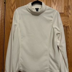 Ladies Lands End Medium Ivory fleece